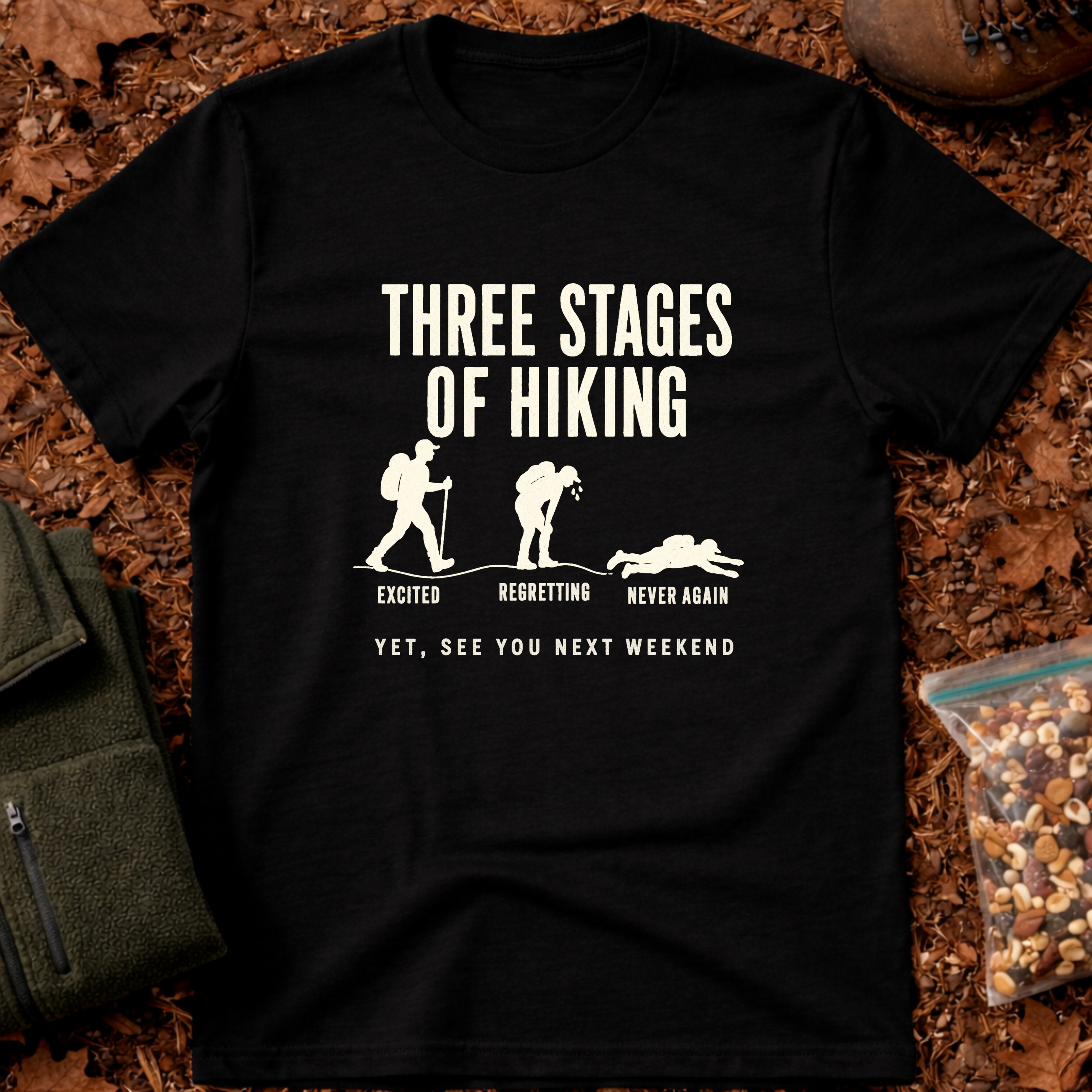 Three Stages Of Hiking T-Shirt