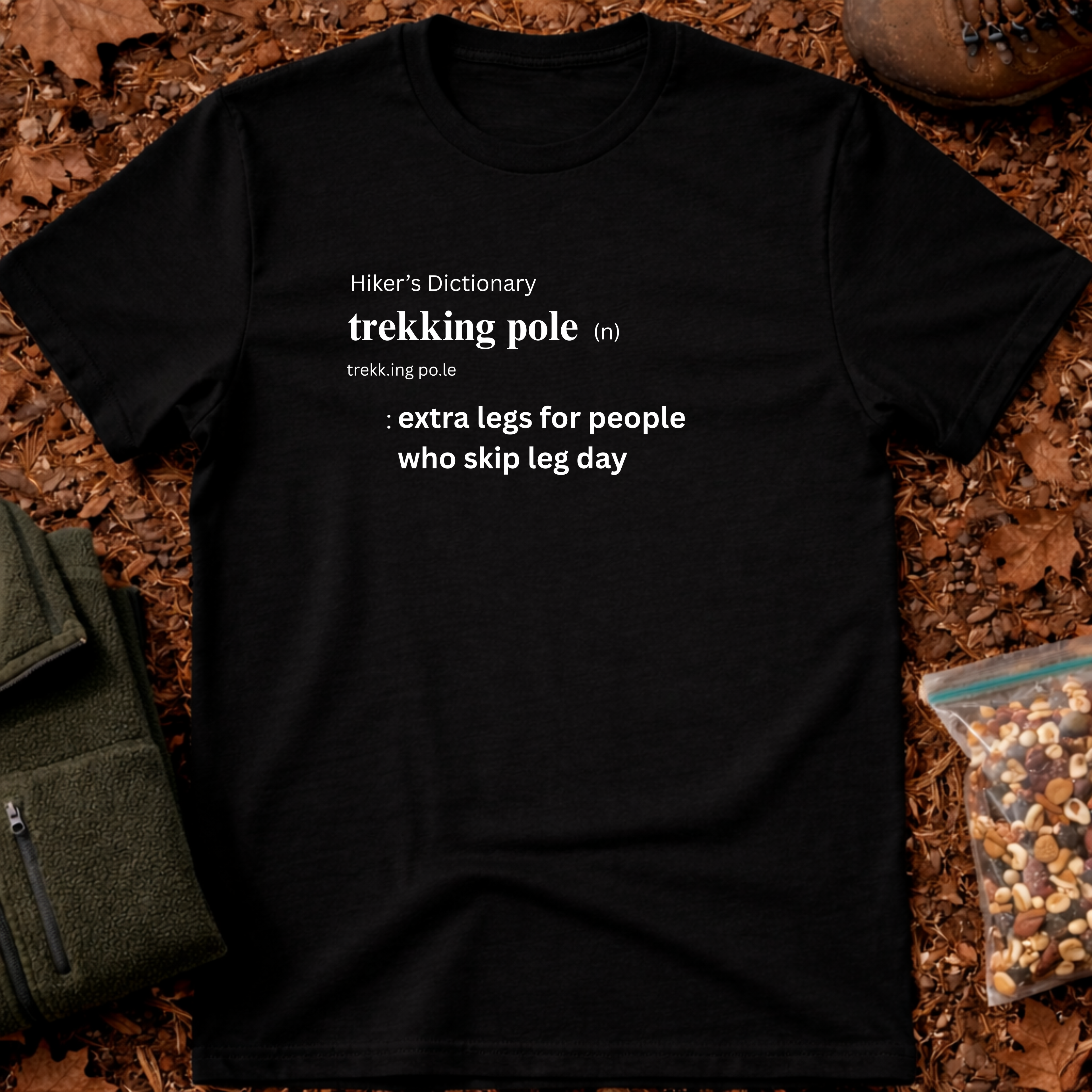 Trekking pole funny definition T-Shirt