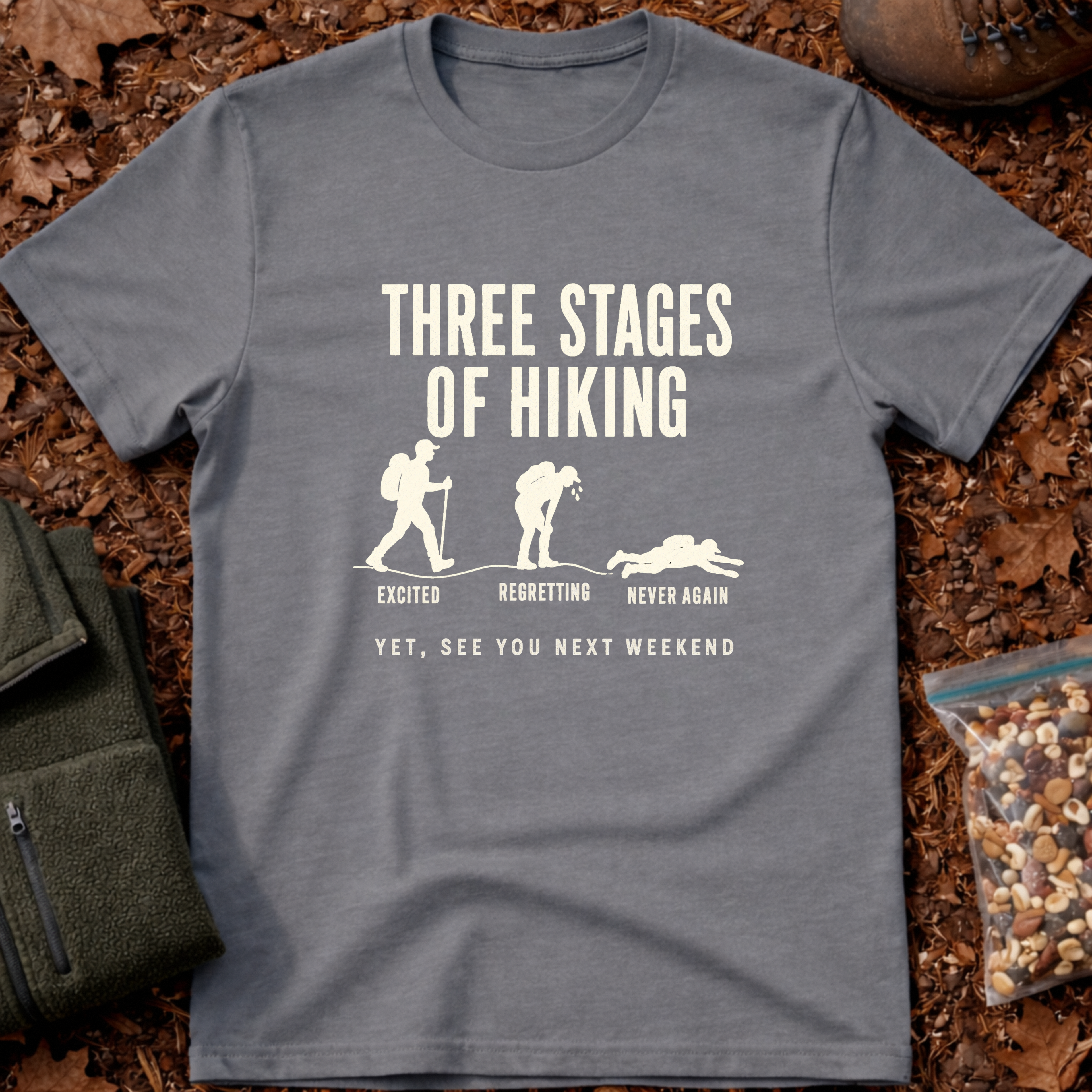 Three Stages Of Hiking T-Shirt