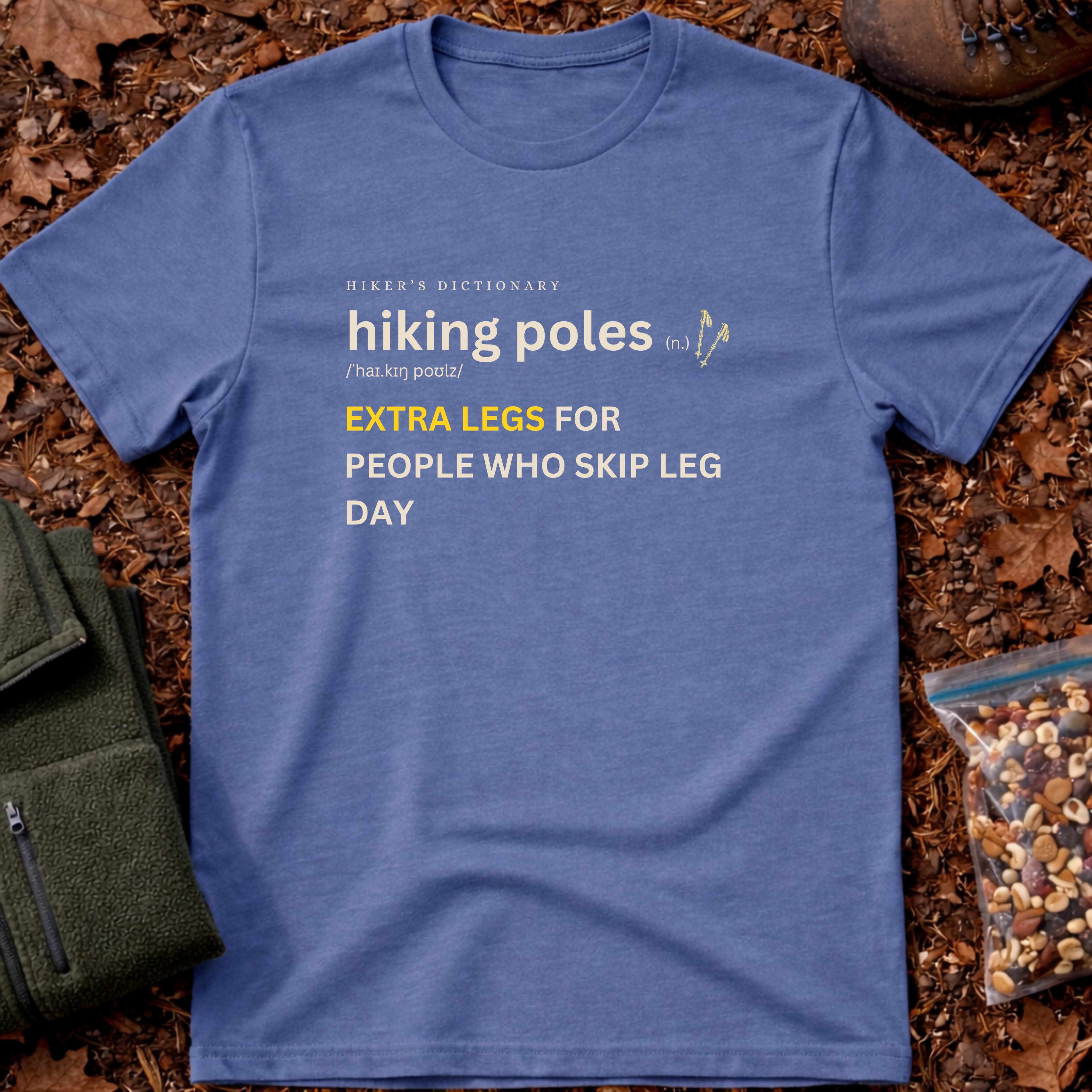 Hiking poles funny definition T-Shirt