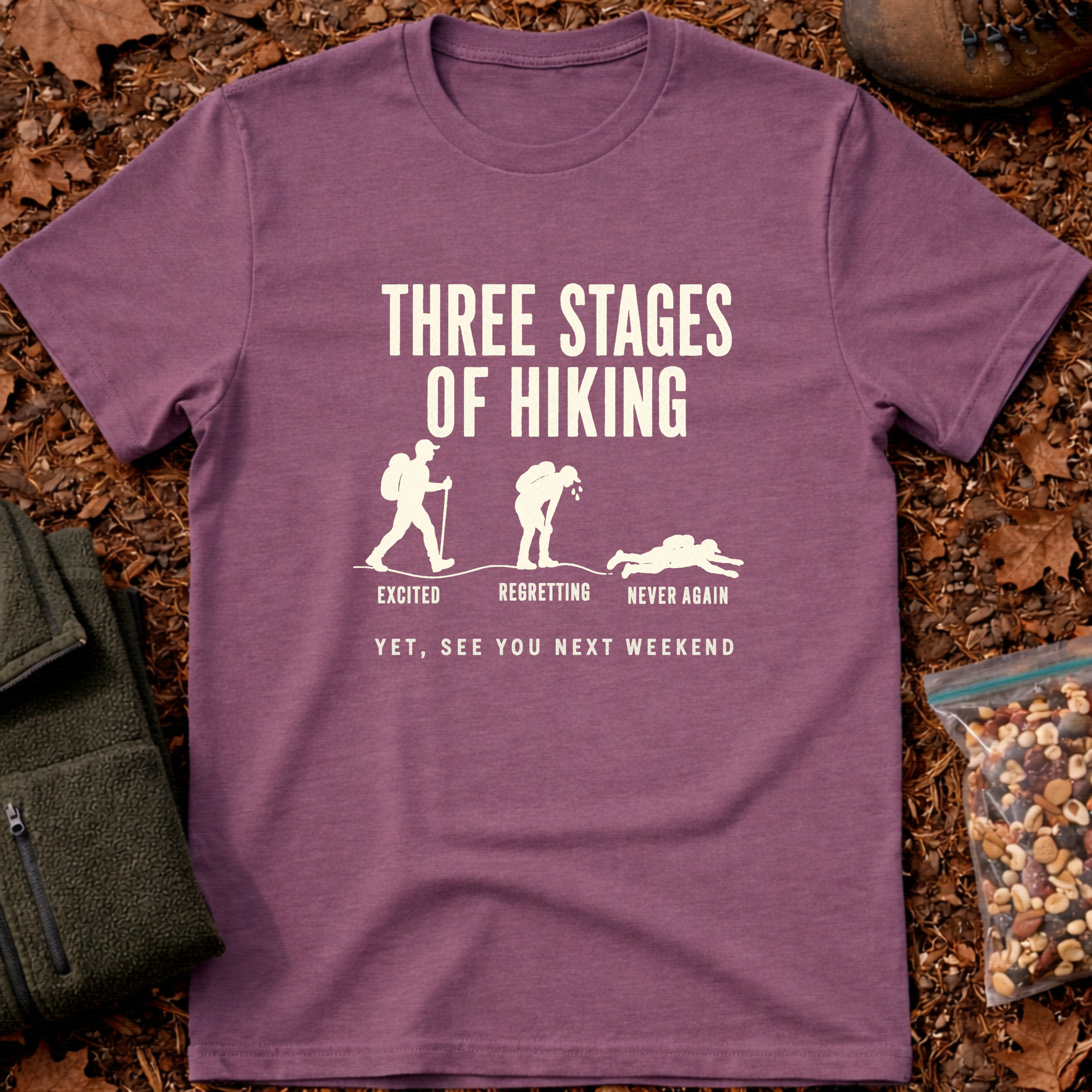 Three Stages Of Hiking T-Shirt