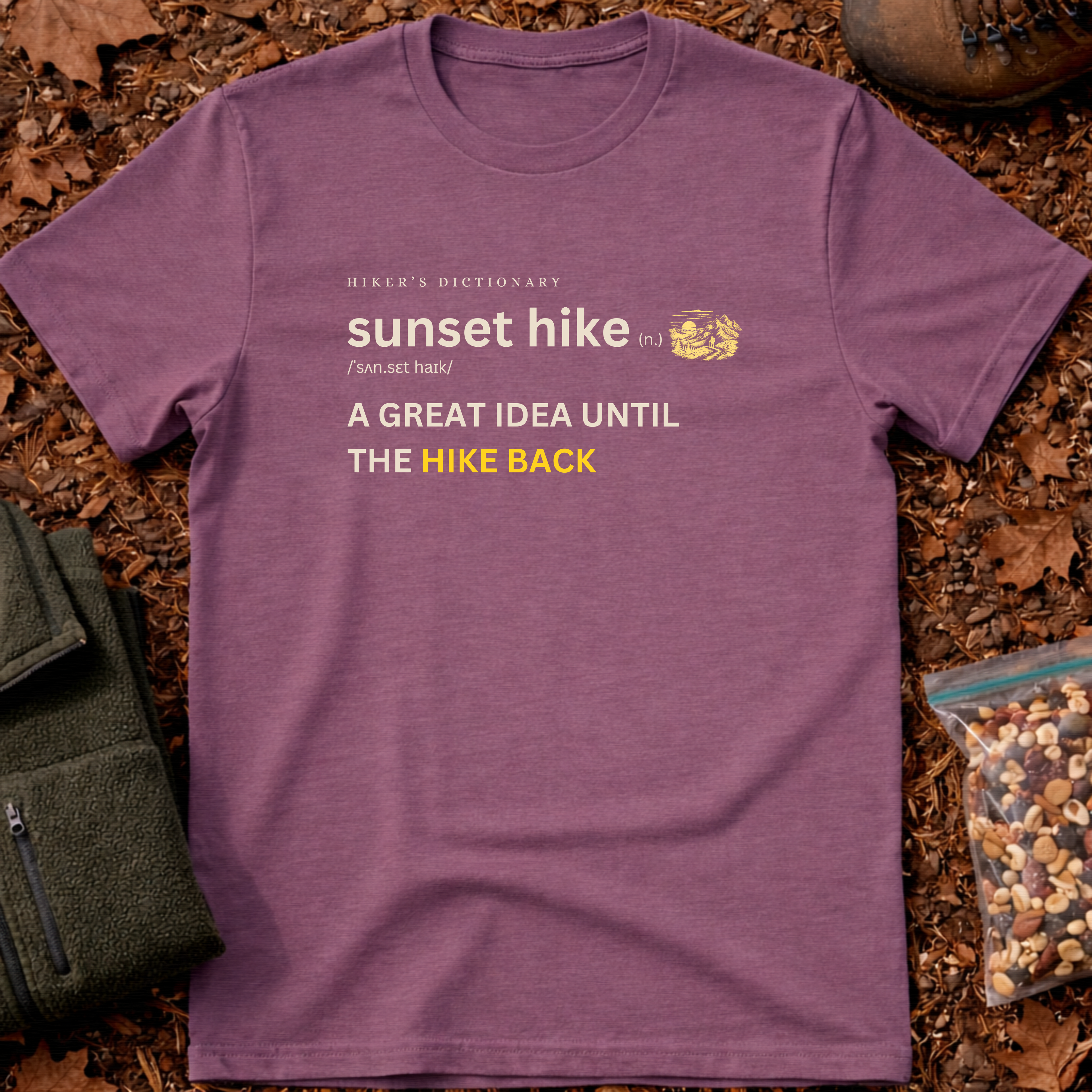 Sunset hike funny definition T-Shirt