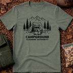 Campground Cleaning Authority line art T-Shirt