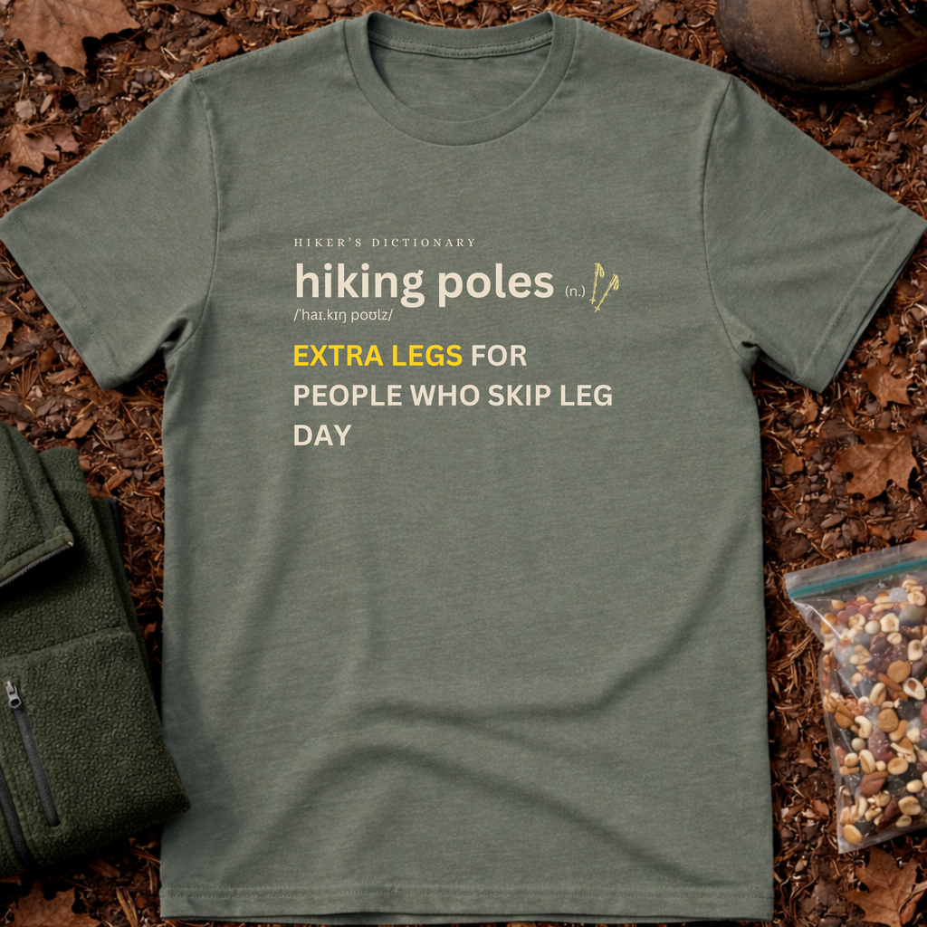 Hiking poles funny definition T-Shirt