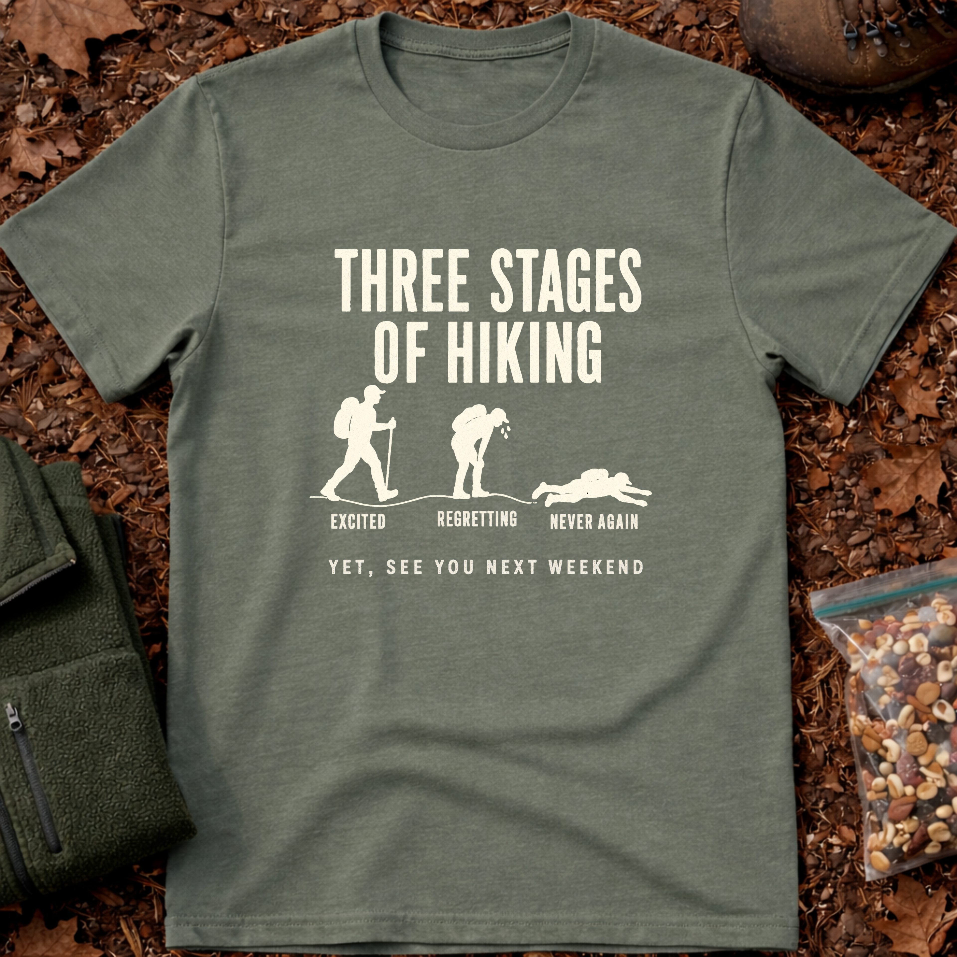 Three Stages Of Hiking T-Shirt