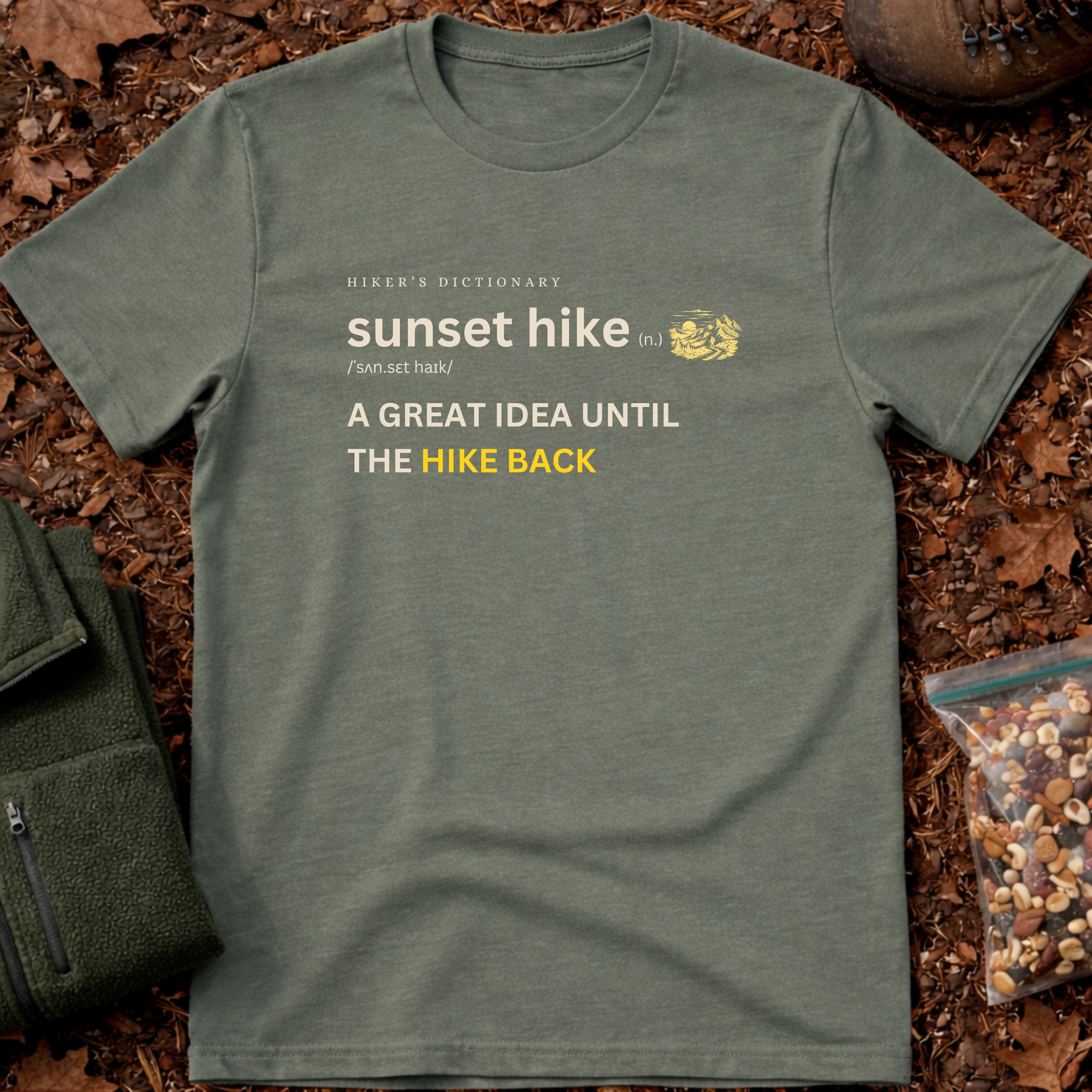 Sunset hike funny definition T-Shirt