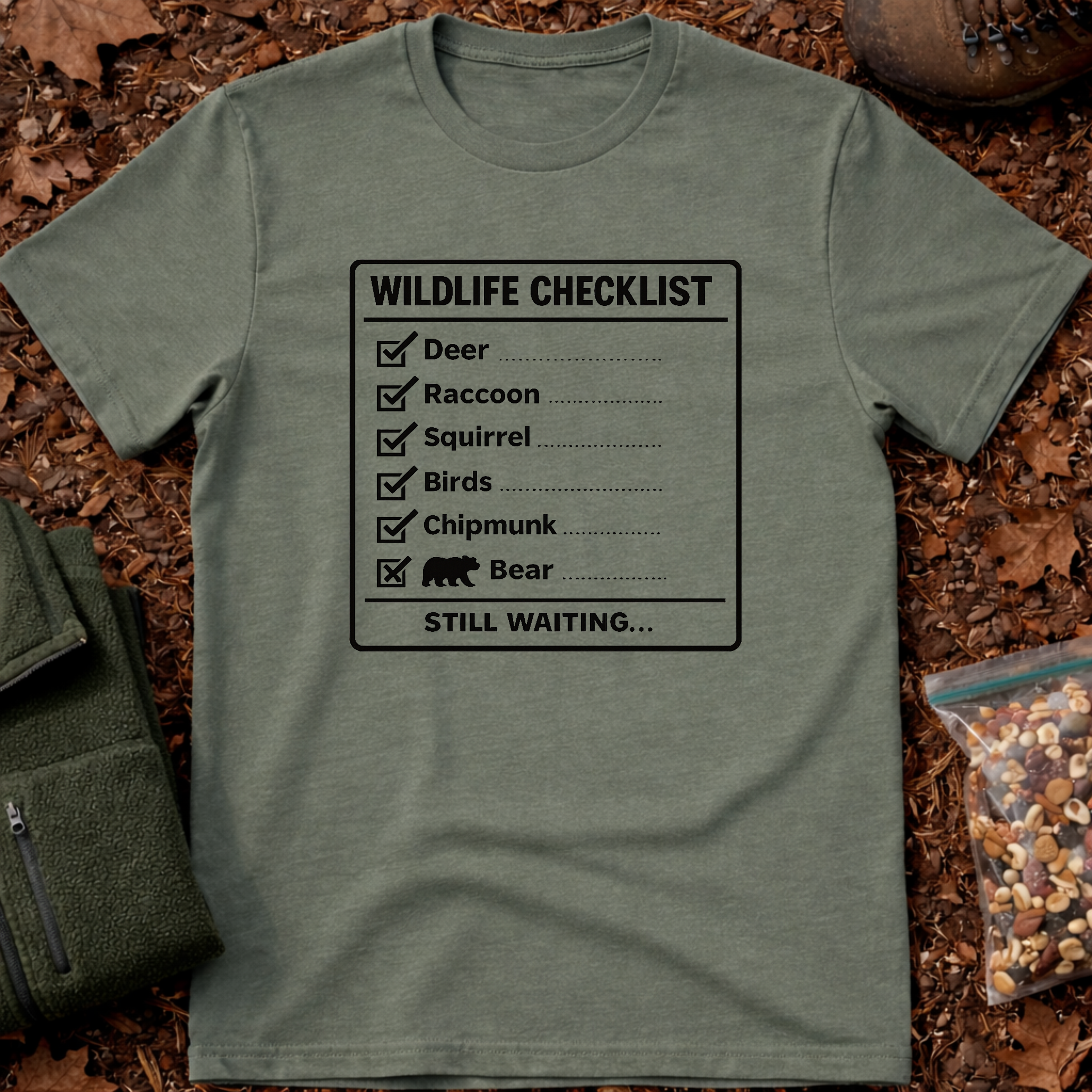Wildlife Checklist Chart T-Shirt