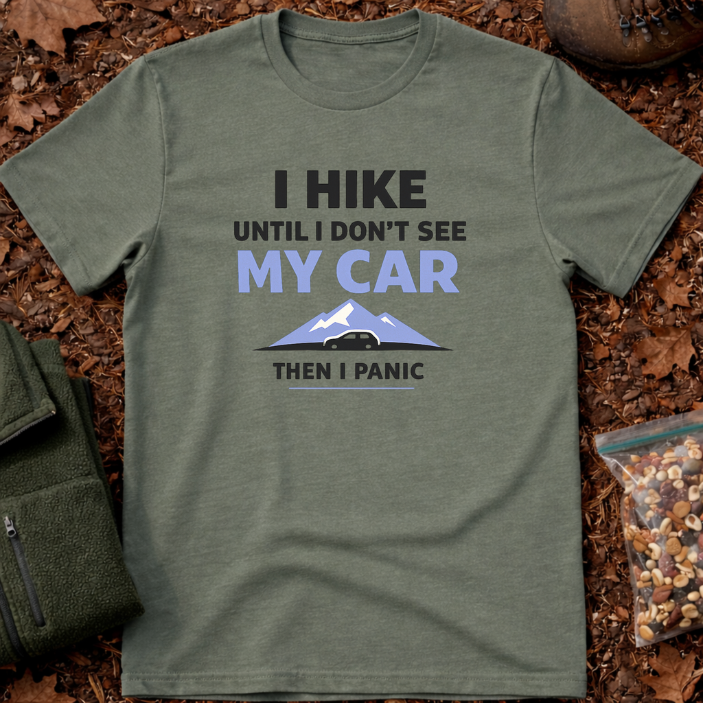 I hike until I don't see my car T-Shirt