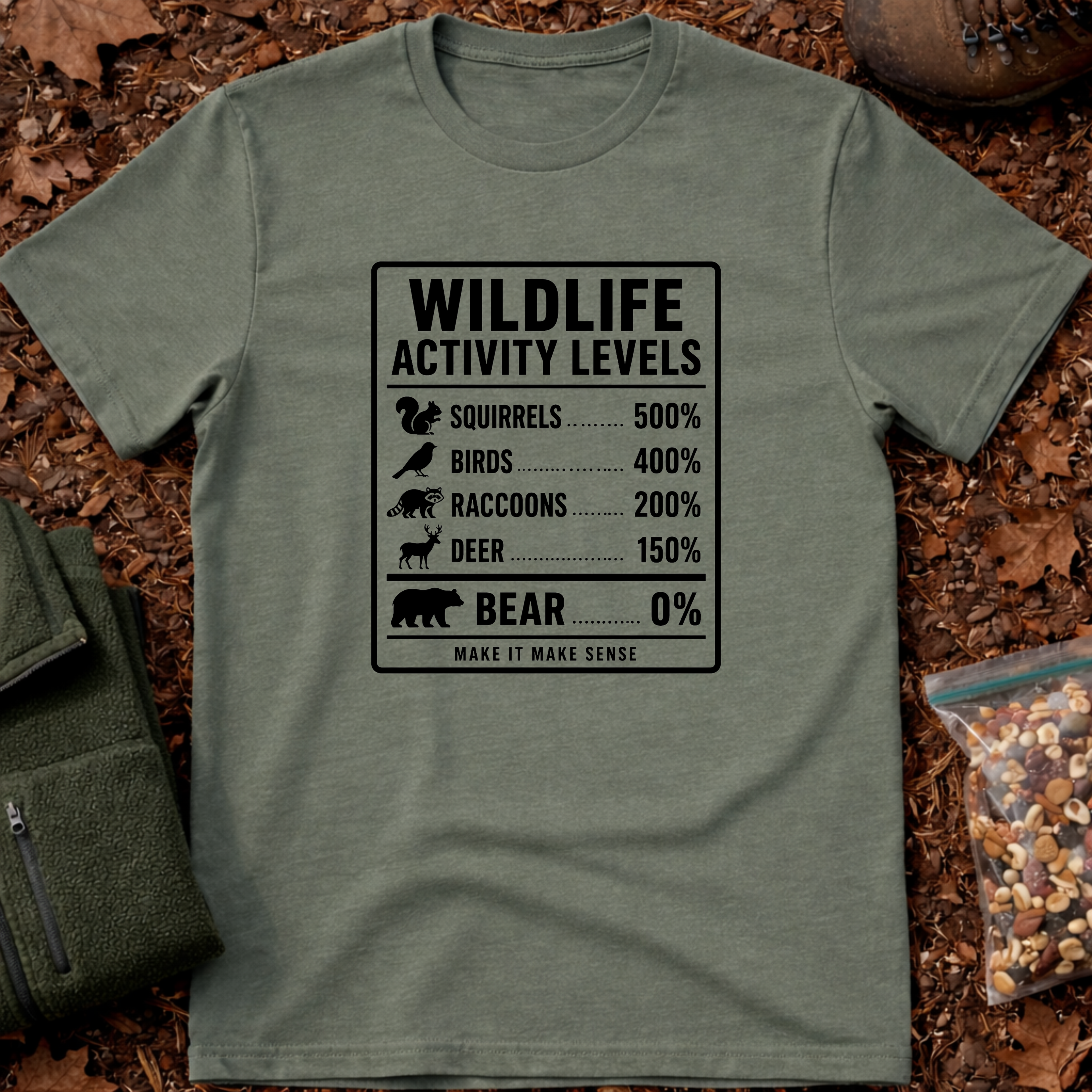 Wildlife Activity Chart T-Shirt