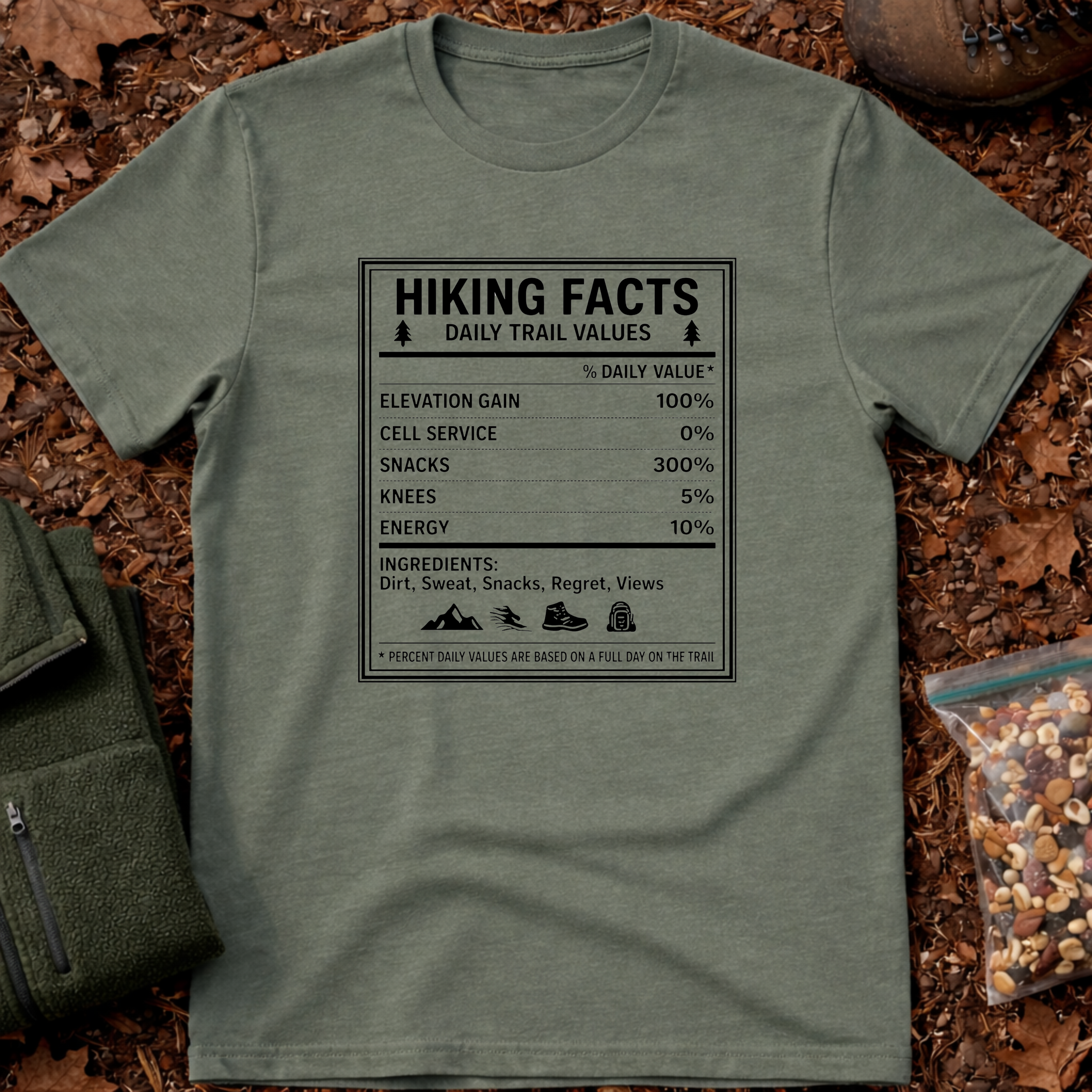 Hiking Facts Chart T-Shirt