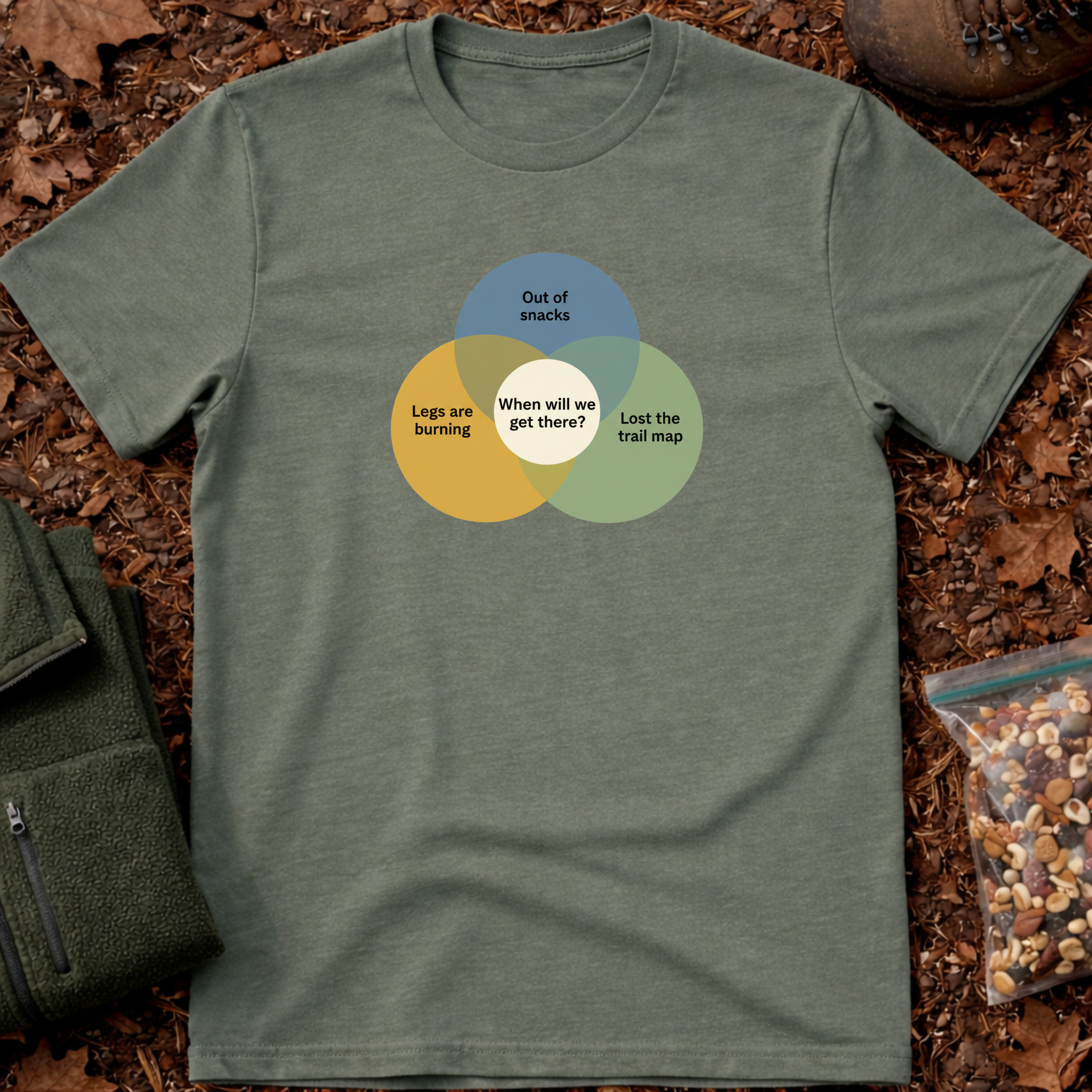 Hikers Venn Diagram 1 T-Shirt