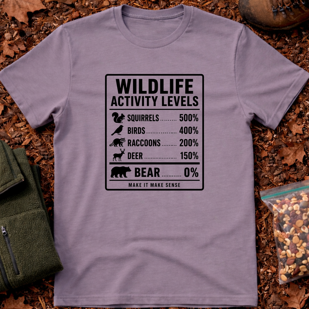 Wildlife Activity Chart T-Shirt