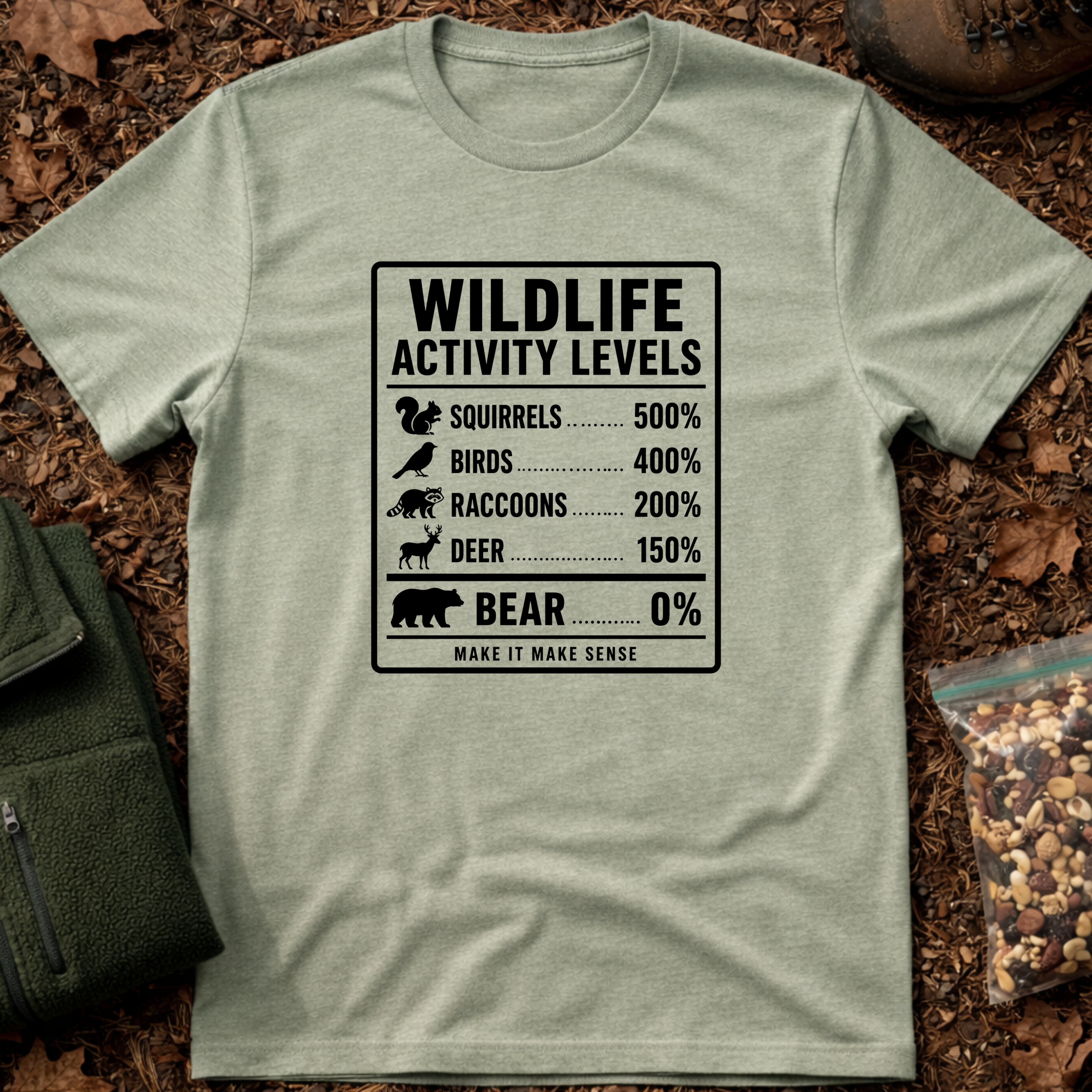 Wildlife Activity Chart T-Shirt