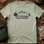 Not all who wander line art T-Shirt