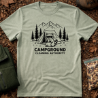 Campground Cleaning Authority line art T-Shirt