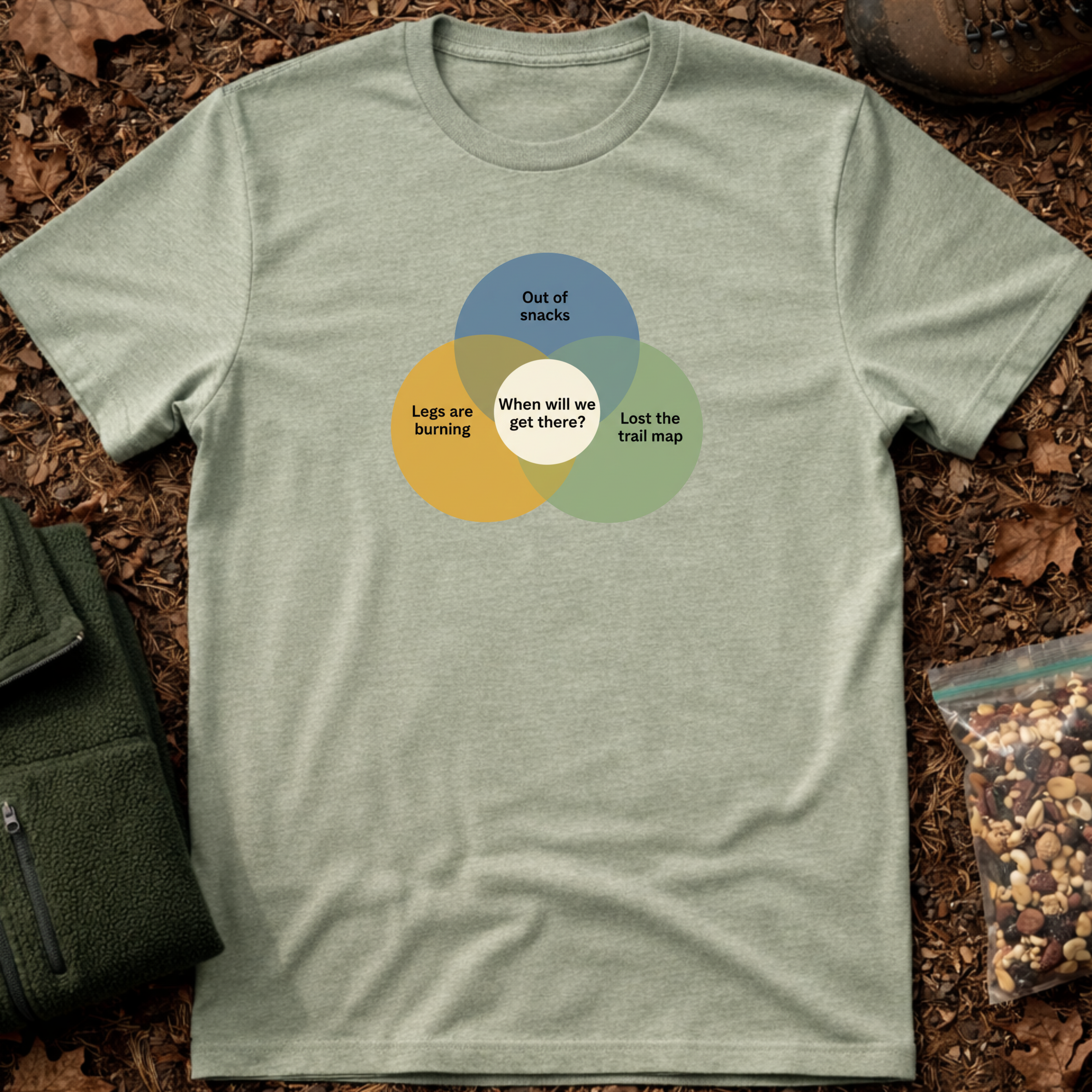 Hikers Venn Diagram 1 T-Shirt