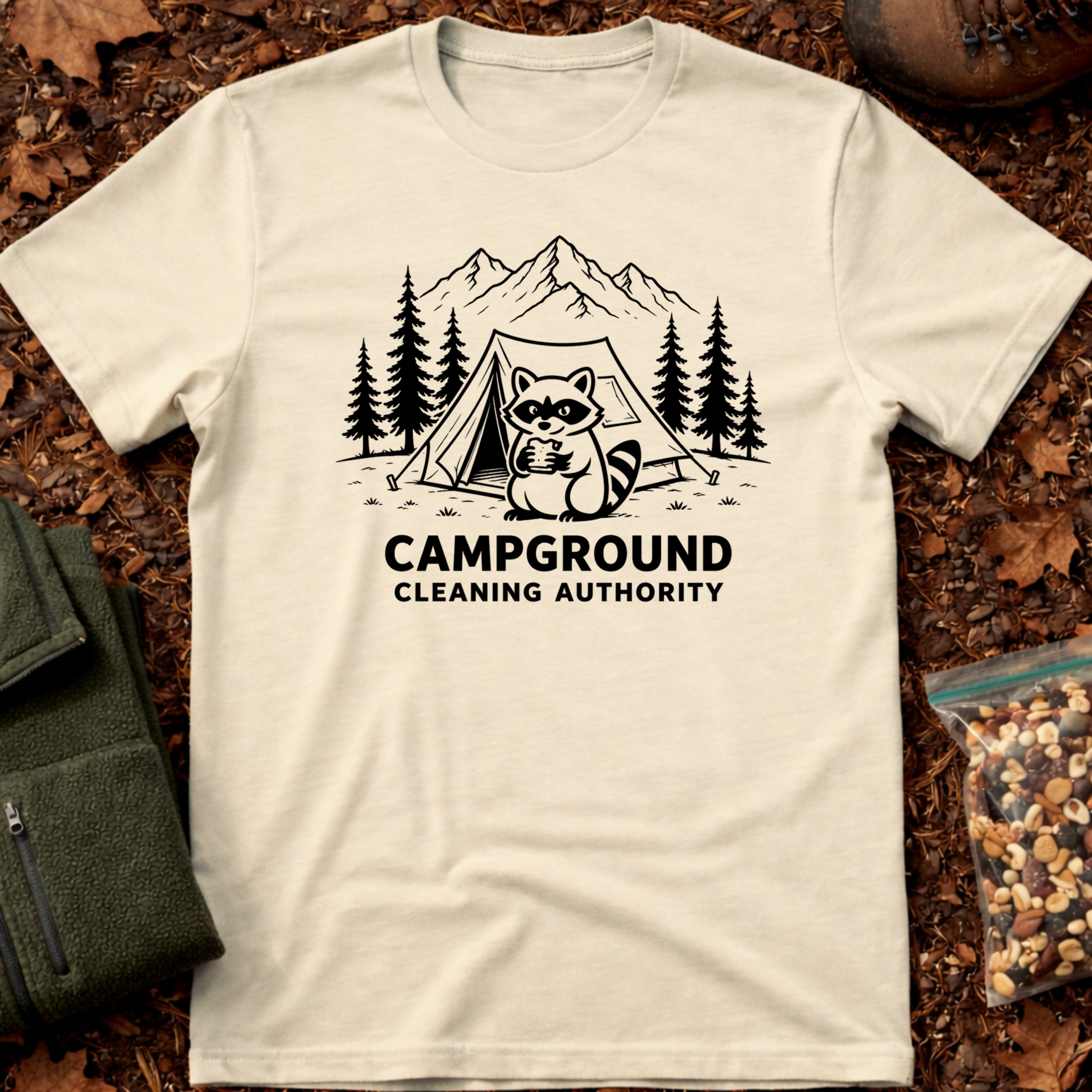 Campground Cleaning Authority line art T-Shirt