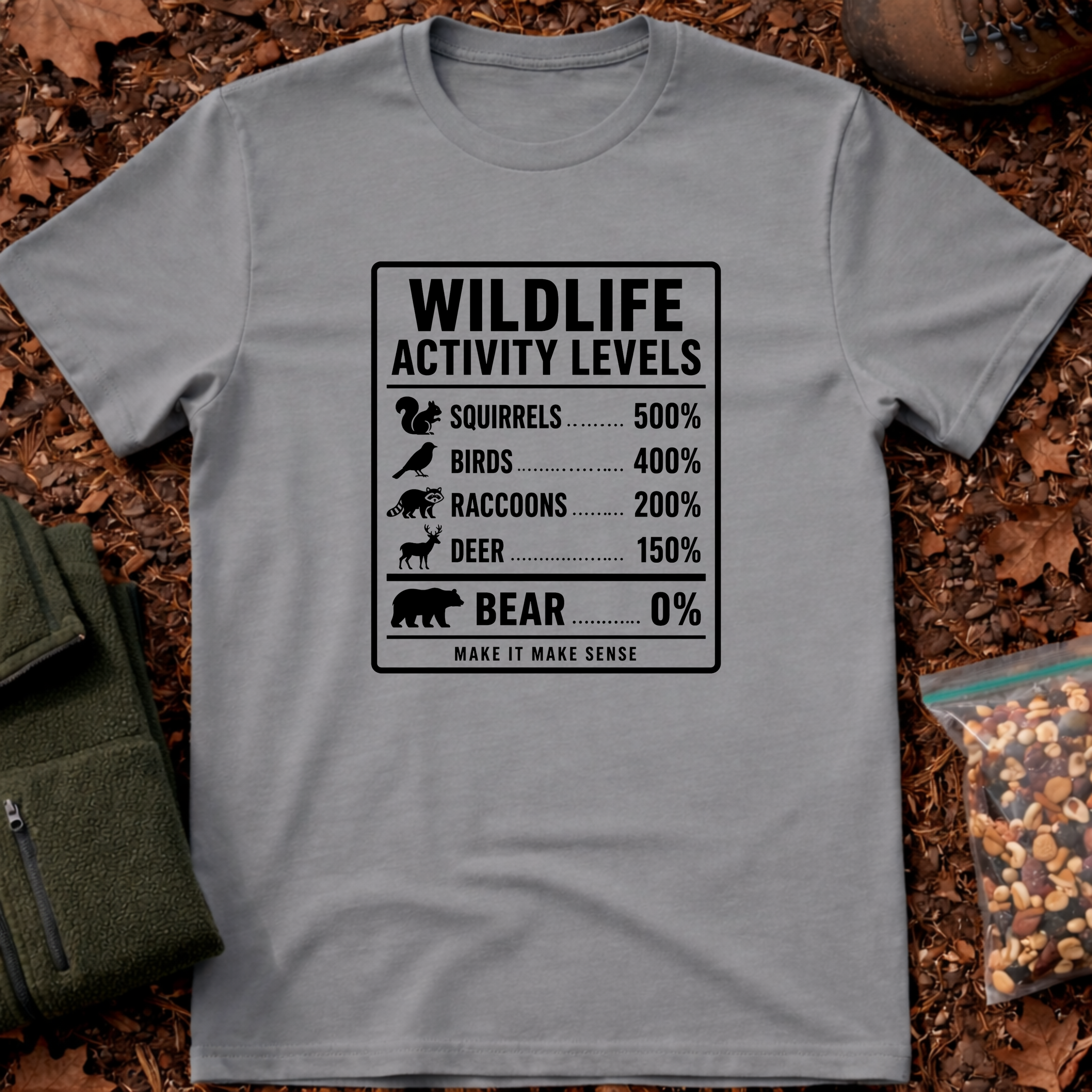 Wildlife Activity Chart T-Shirt