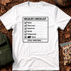 Wildlife Checklist Chart T-Shirt